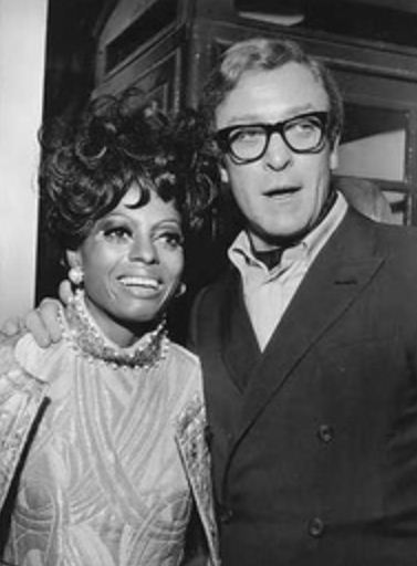 Michael Caine and Diana Ross