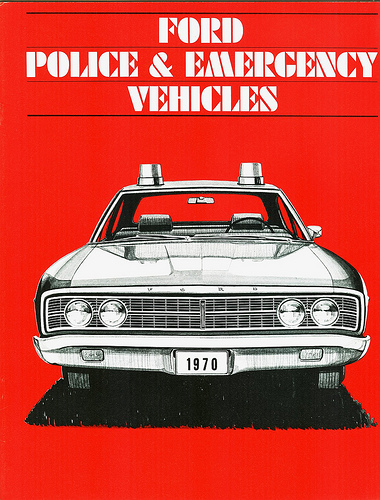 8x10 Poster 1976 FORD Police Car PHOTO Vintage Ad Policeman Pursuit Vehicles 