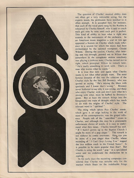 Ray Charles 1963 Brochure