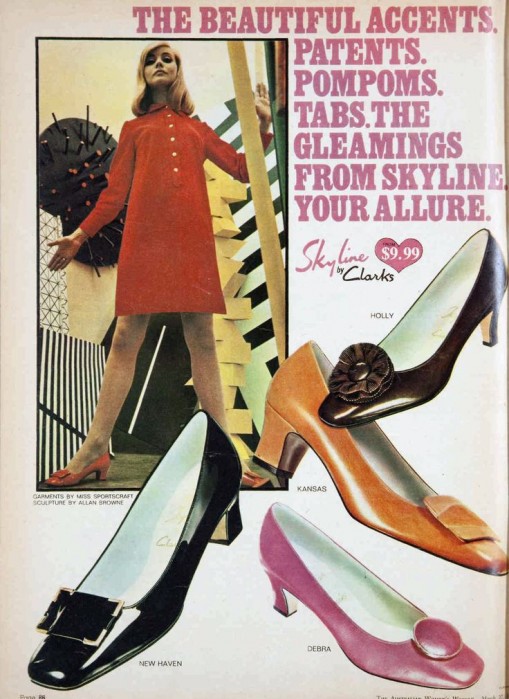 Clarks Ladies shoes 1960s